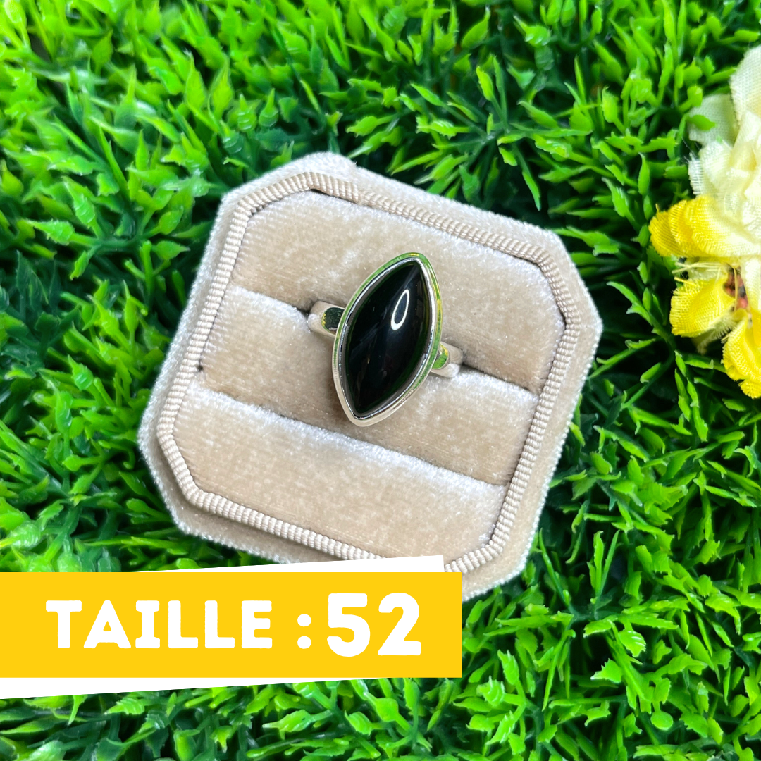 Bague Onyx Argent #10 - Bagues