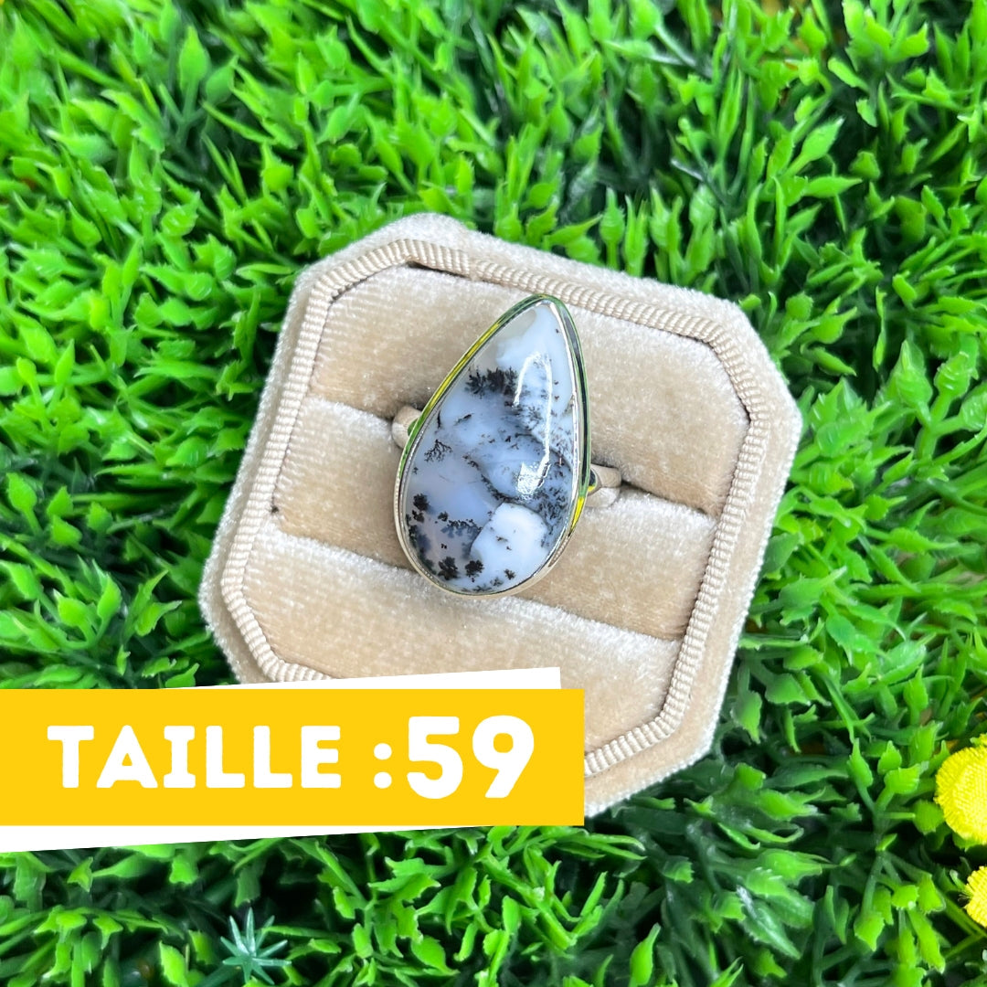 Bague Agate Dendritique #10