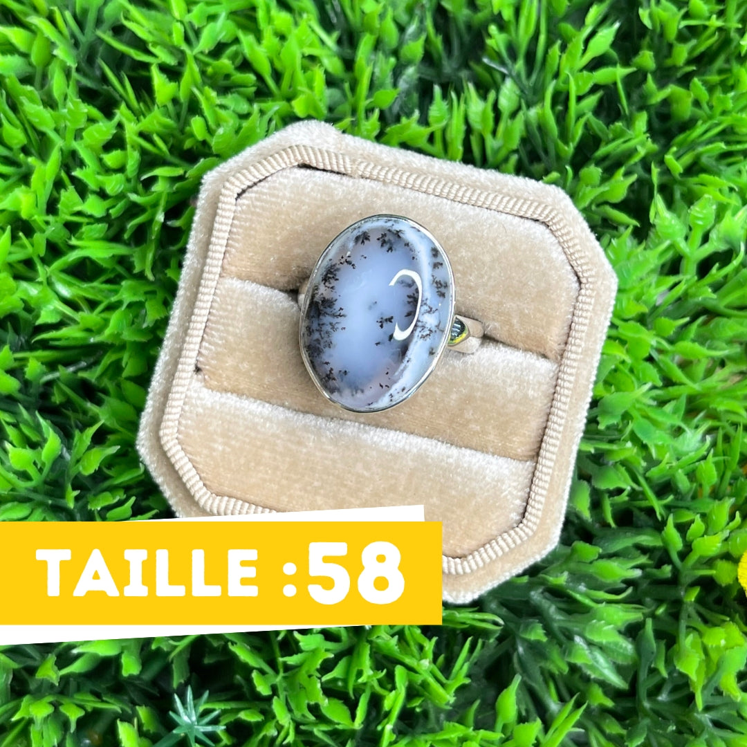 Bague Agate Dendritique #11