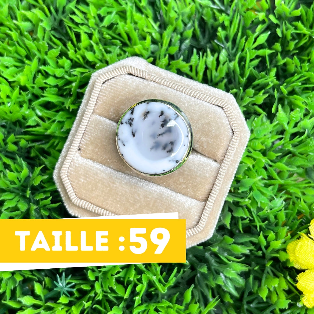 Bague Agate Dendritique #12