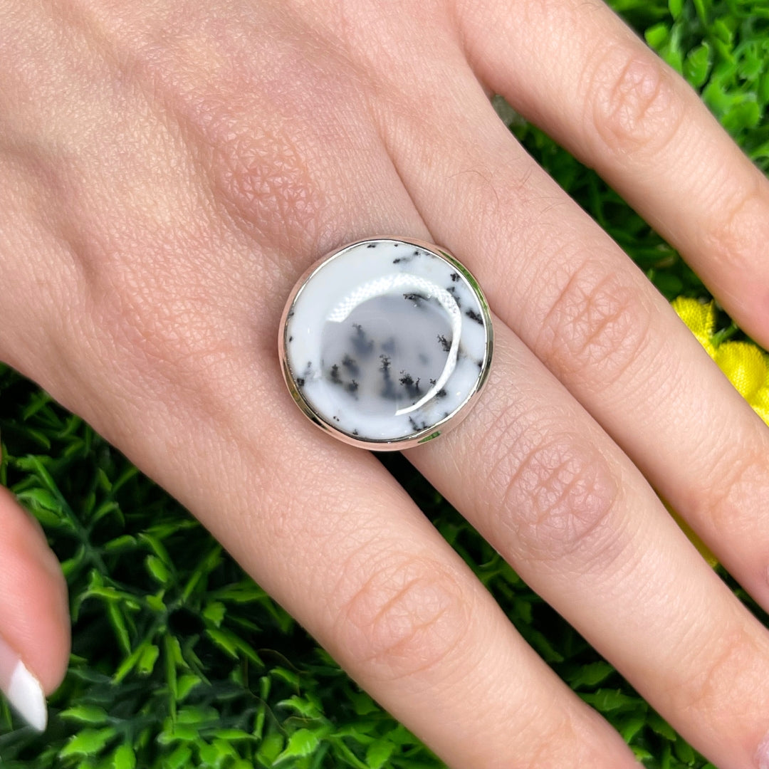 Bague Agate Dendritique #12