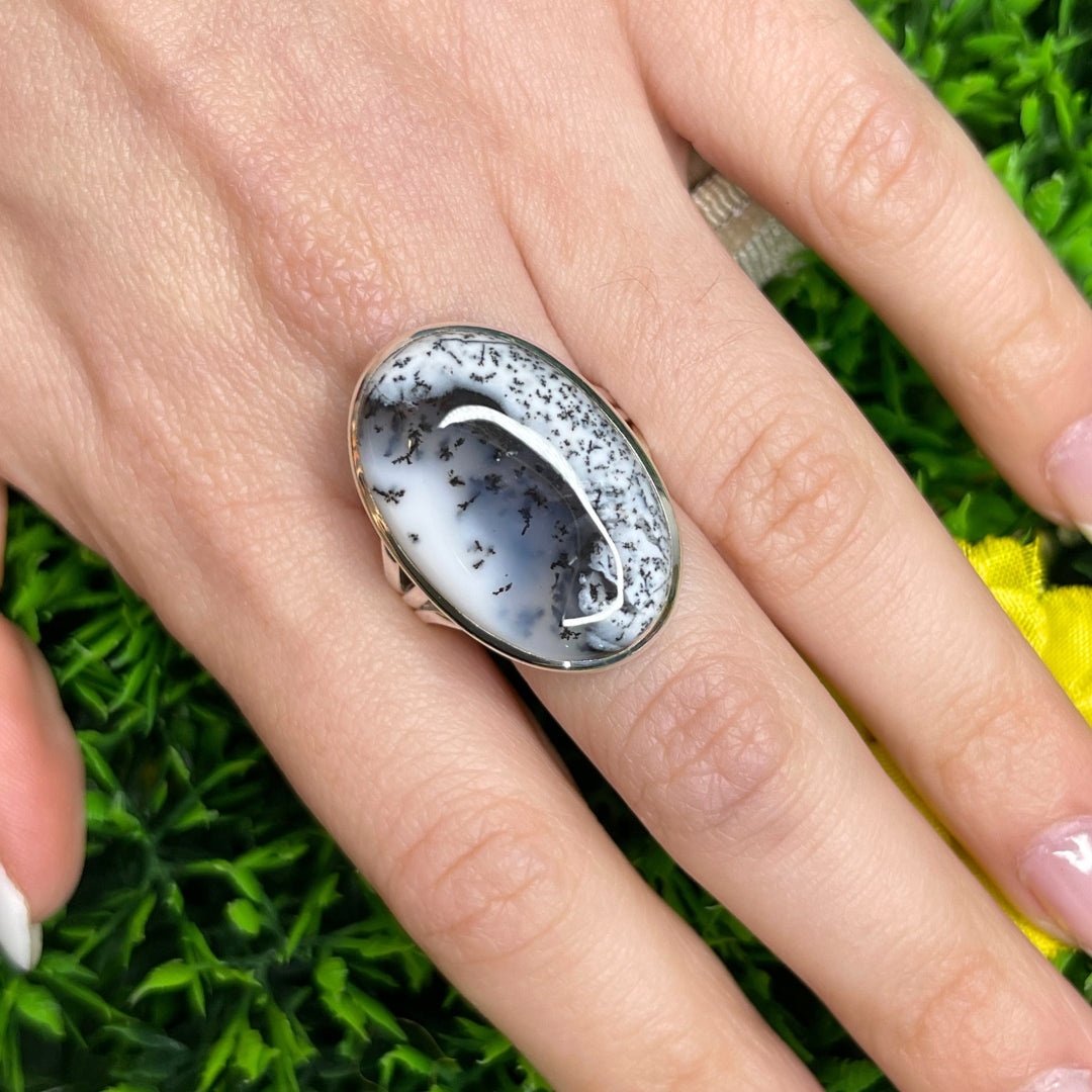 Bague Agate Dendritique #13