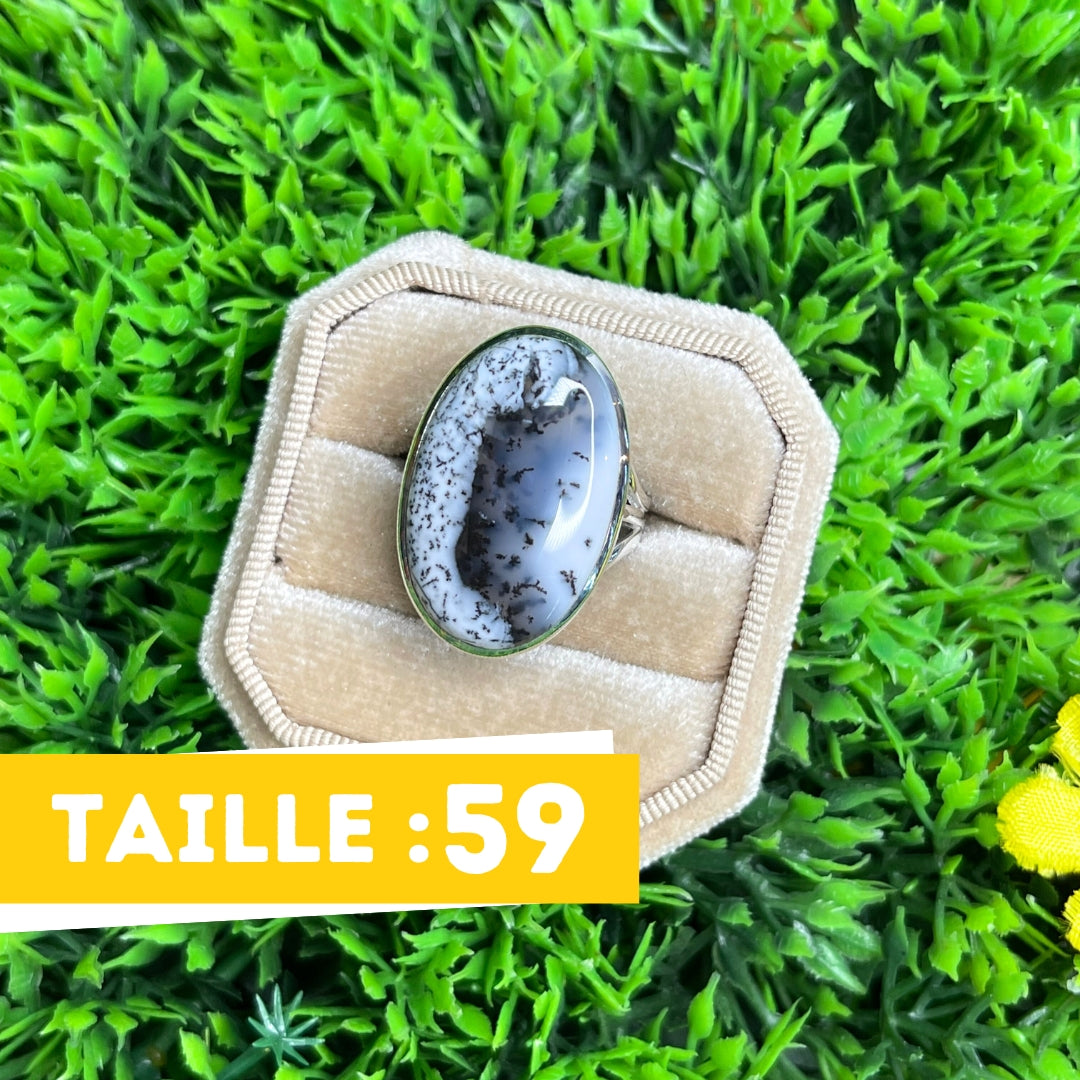 Bague Agate Dendritique #13