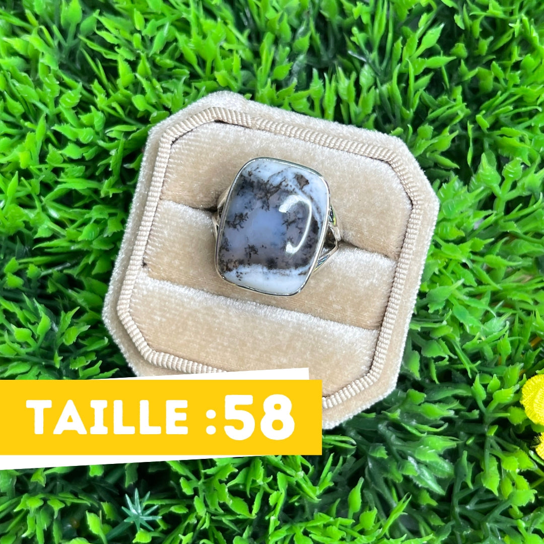Bague Agate Dendritique #14