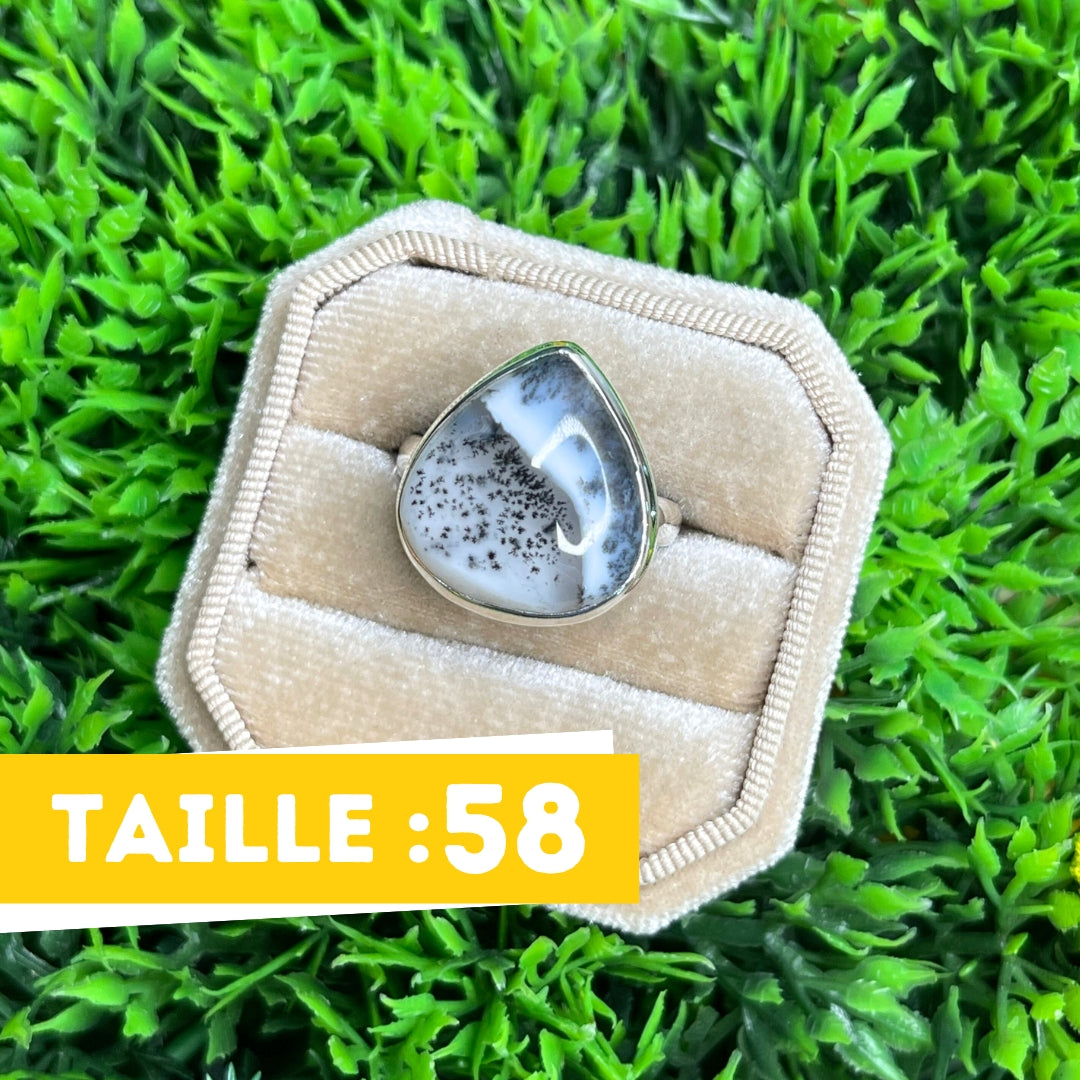 Bague Agate Dendritique #16