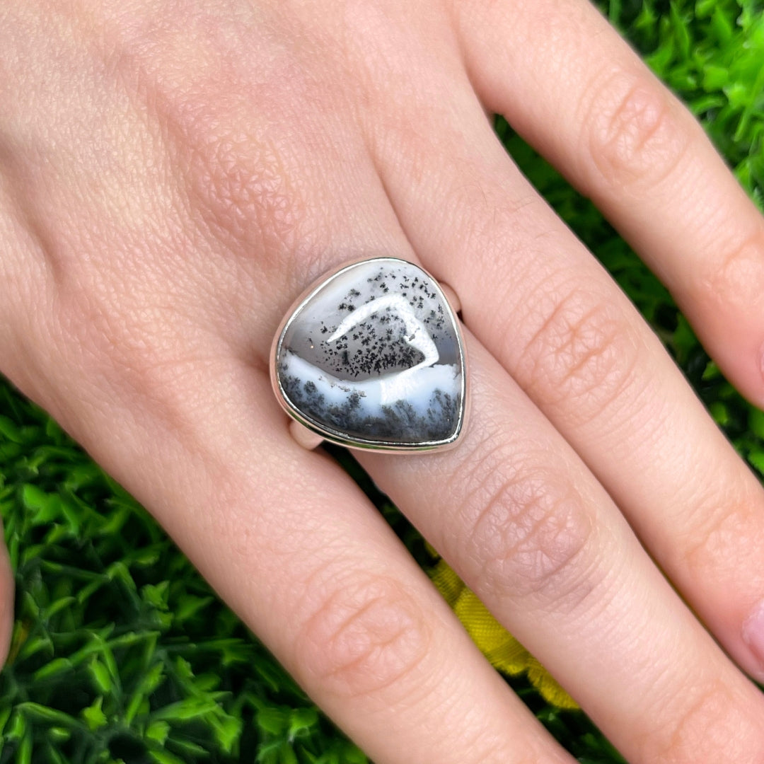 Bague Agate Dendritique #16