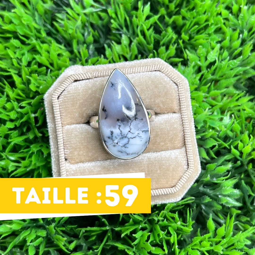 Bague Agate Dendritique #20