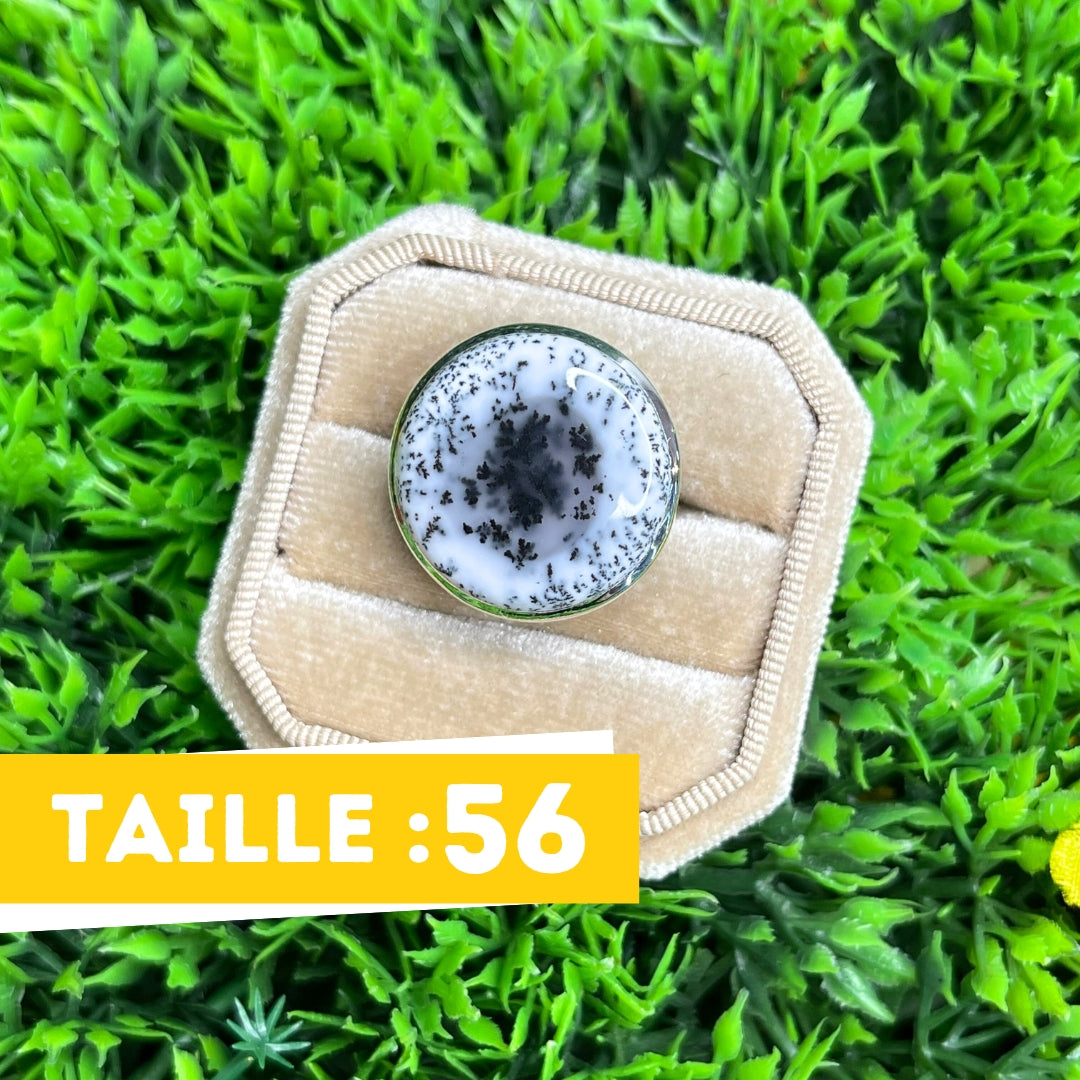 Bague Agate Dendritique #22
