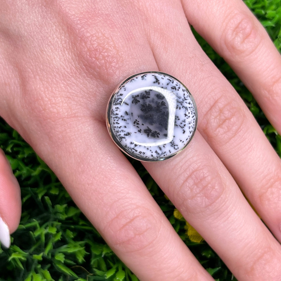 Bague Agate Dendritique #22