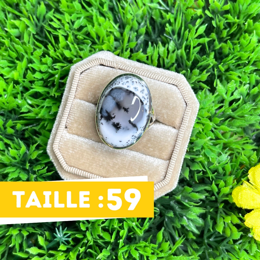 Bague Agate Dendritique #23