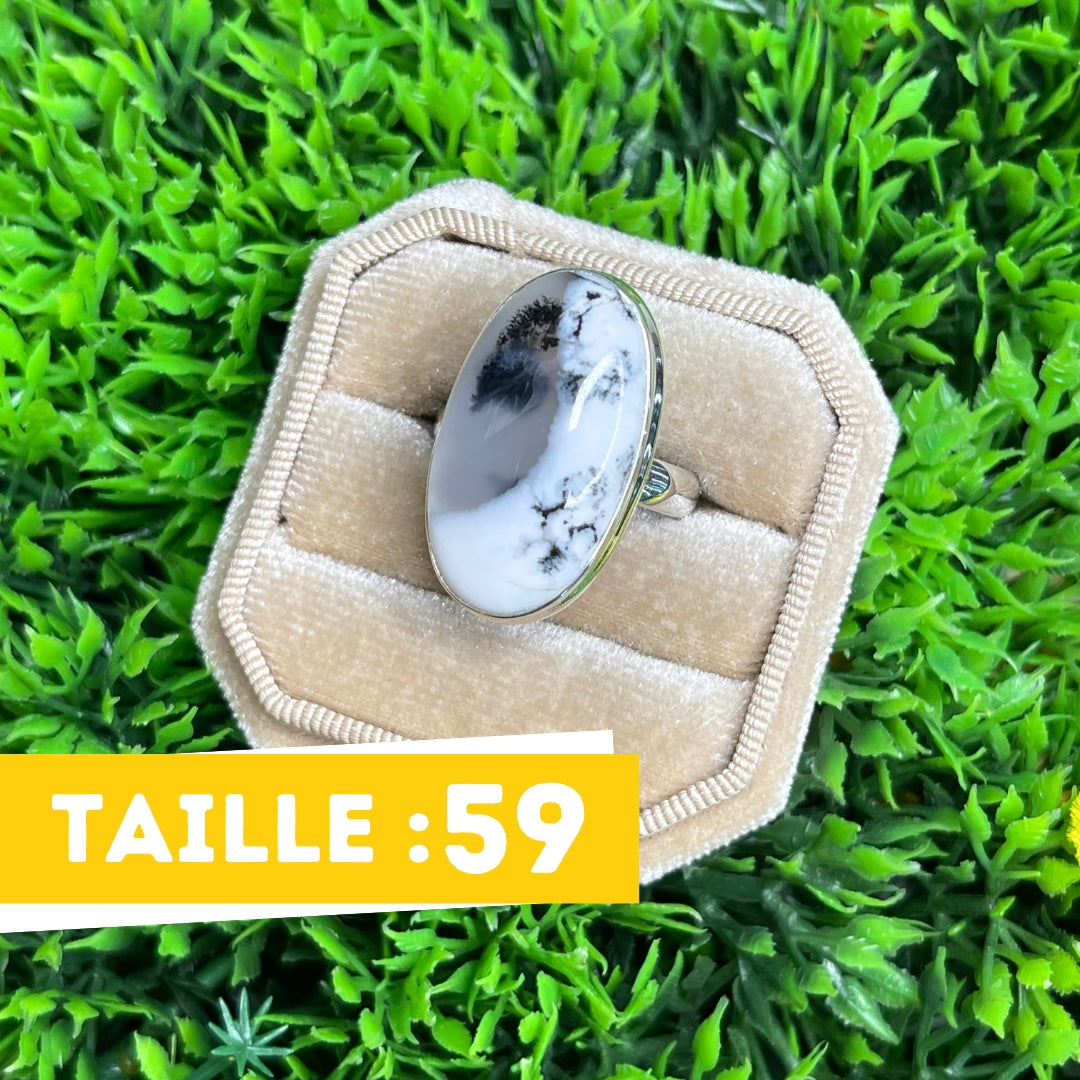 Bague Agate Dendritique #24