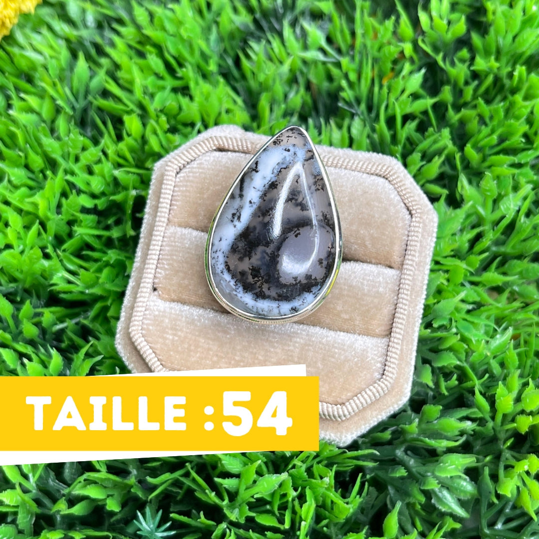 Bague Agate Dendritique #26