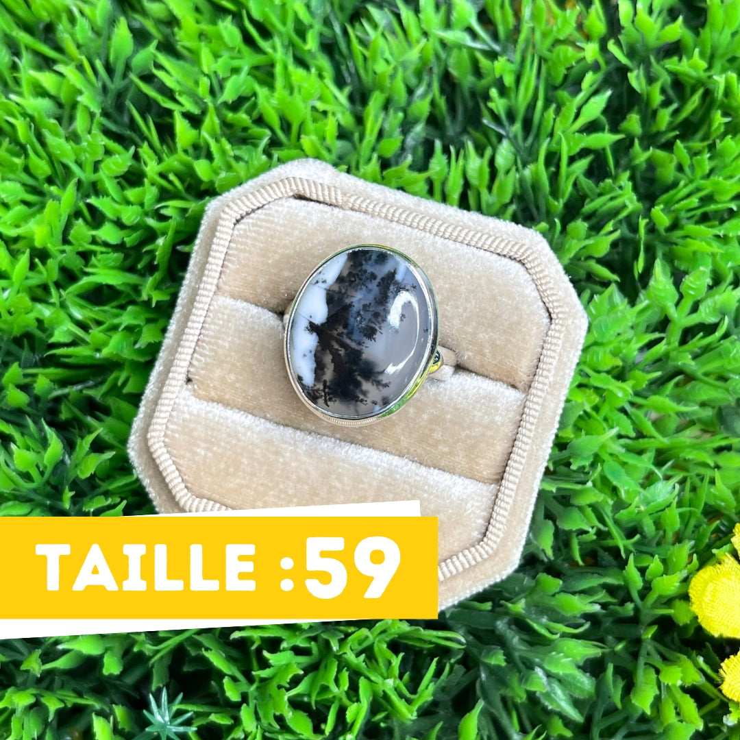 Bague Agate Dendritique #27