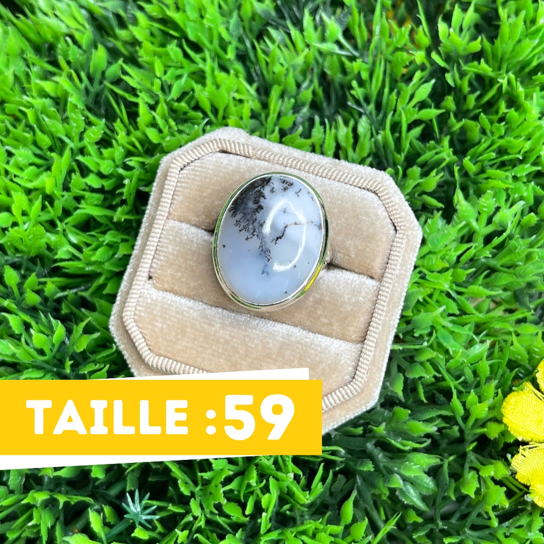 Bague Agate Dendritique #28