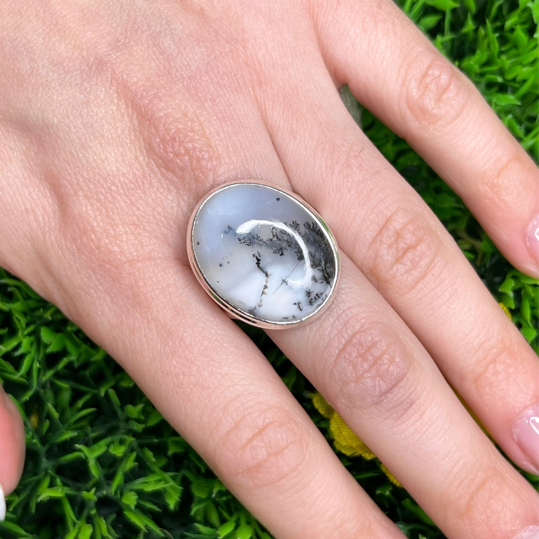 Bague Agate Dendritique #28