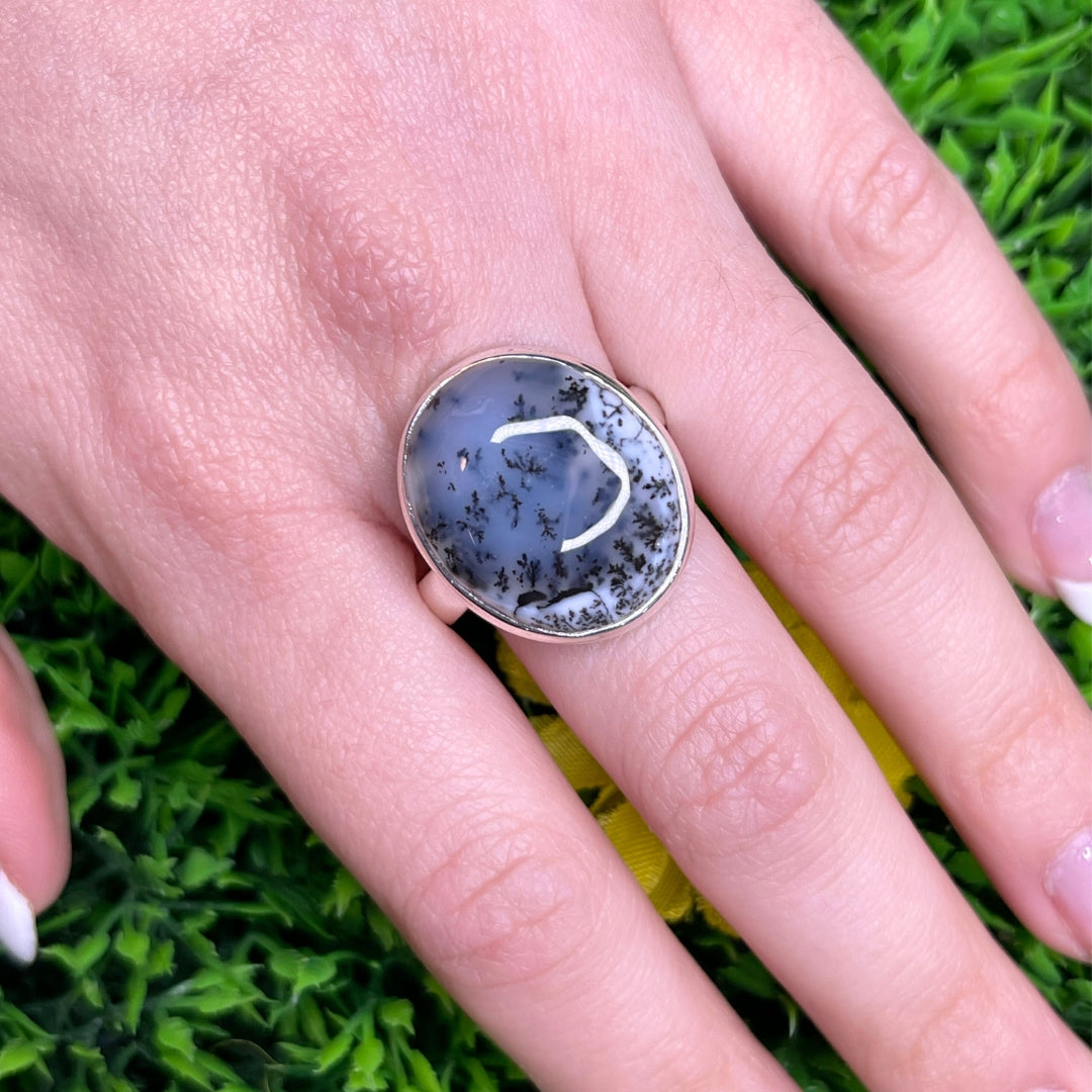 Bague Agate Dendritique #4