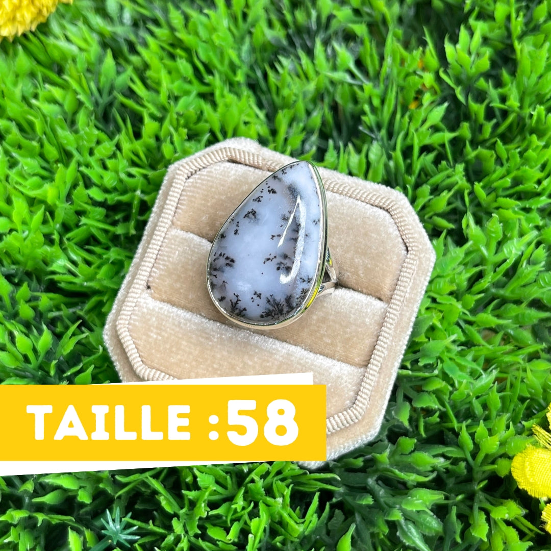 Bague Agate Dendritique #6