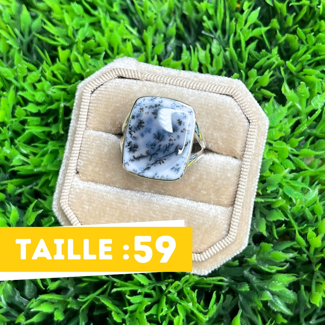 Bague Agate Dendritique #8