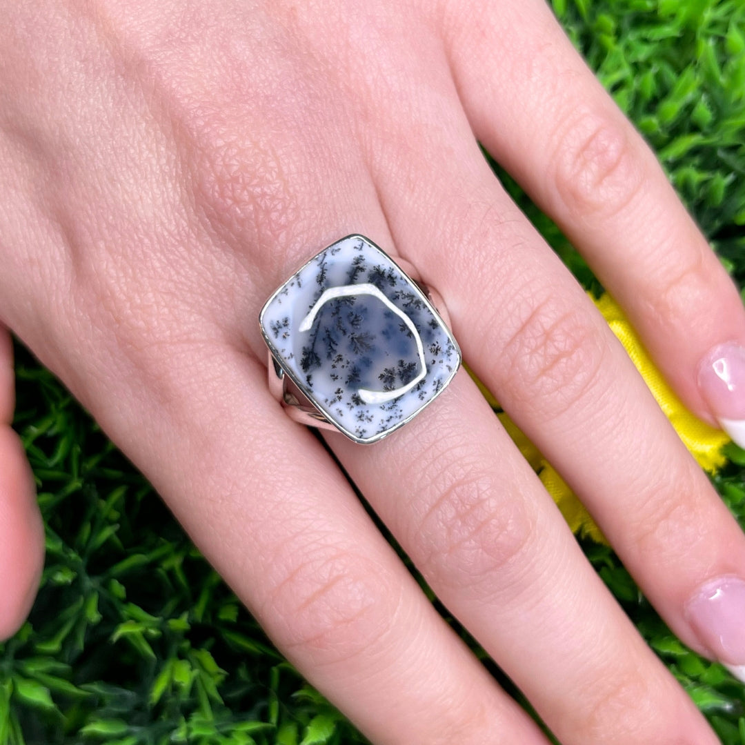 Bague Agate Dendritique #8