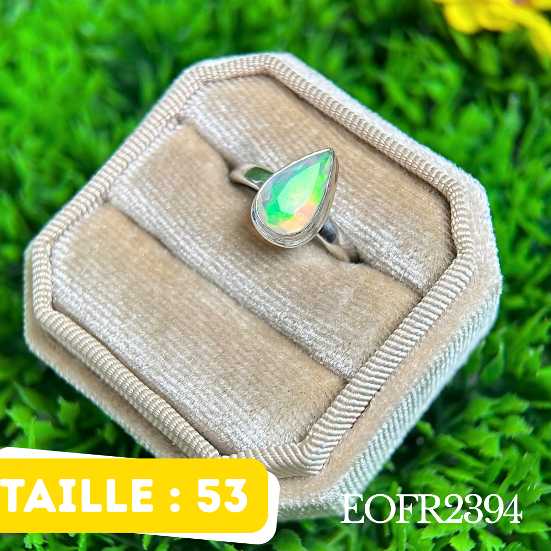 Bague argent Opale Éthiopienne