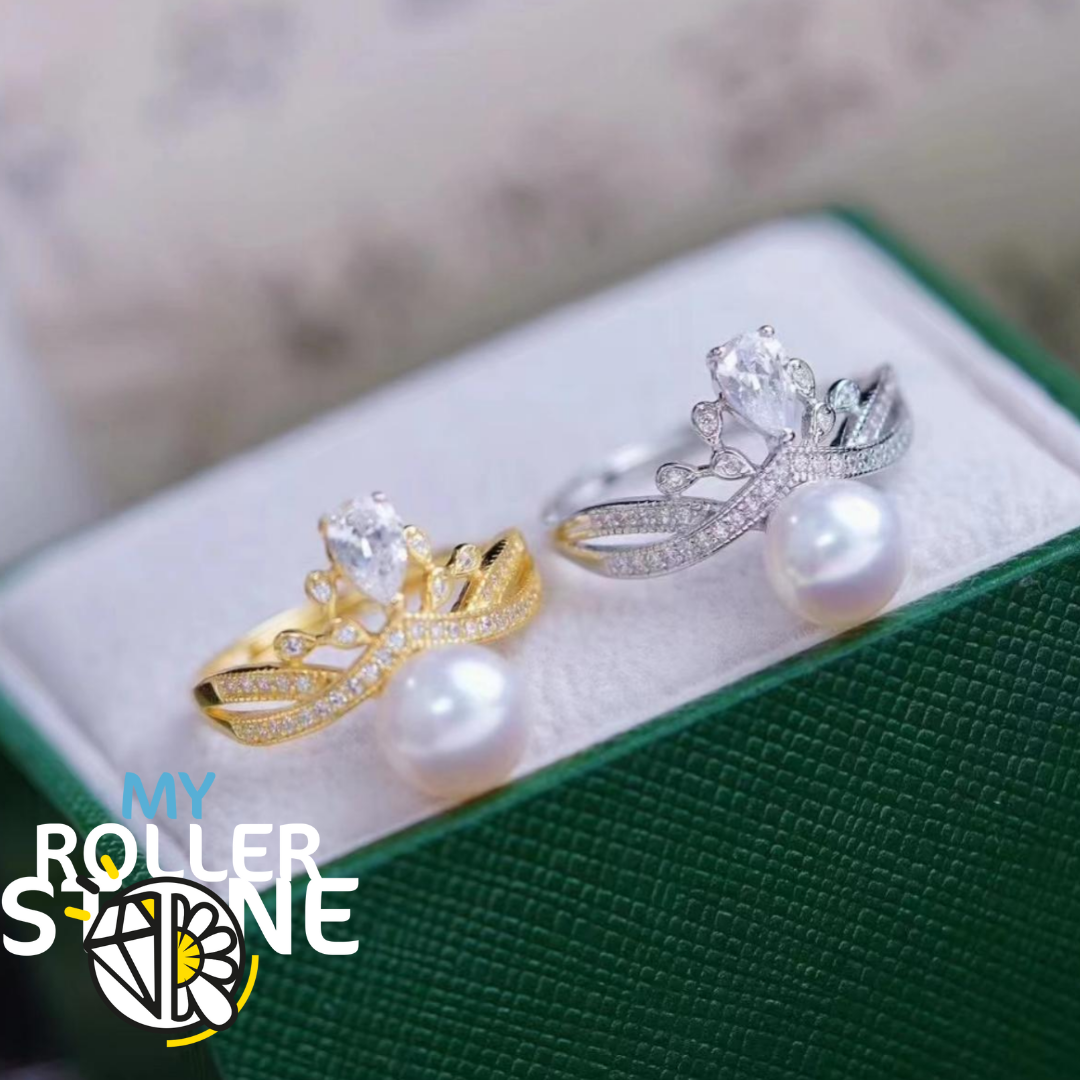 Bague Perle de Culture Argent 925 Diadème - Argent