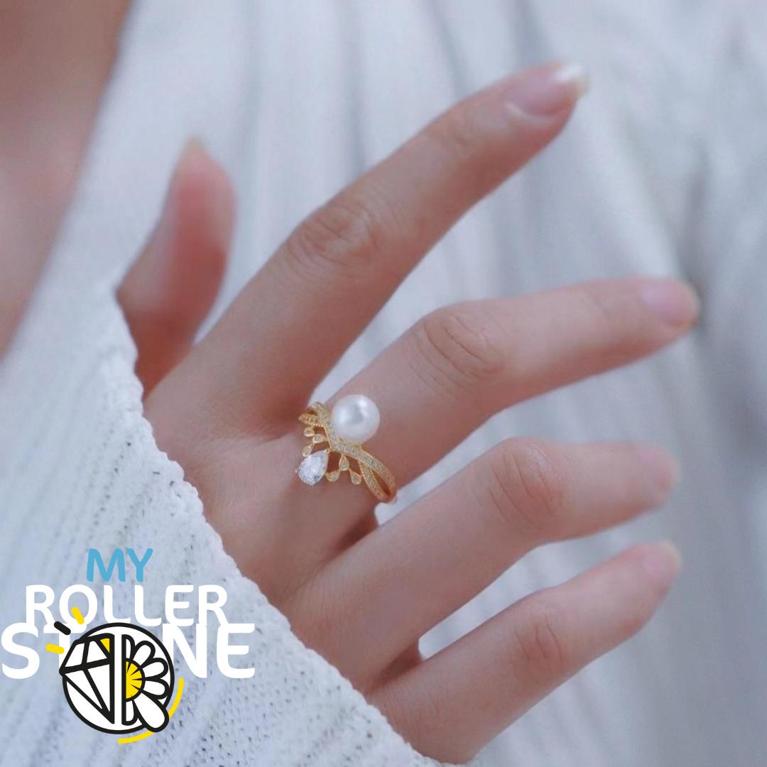 Bague Perle de Culture Argent 925 Diadème - Argent