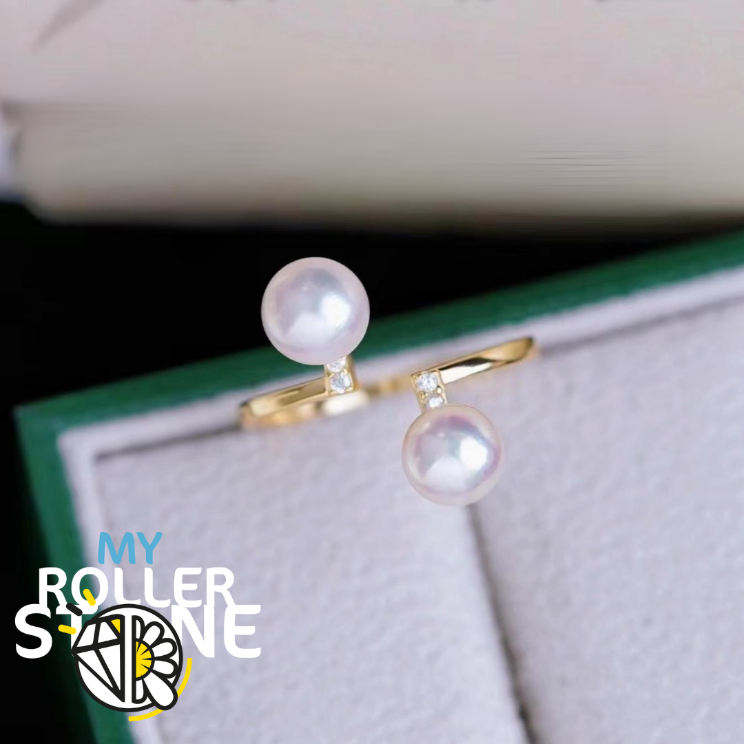 Bague Perle de Culture Argent 925 Double