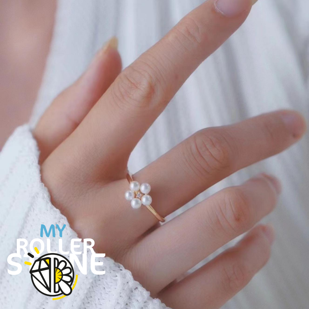 Bague Perle de Culture Argent 925 Fleur