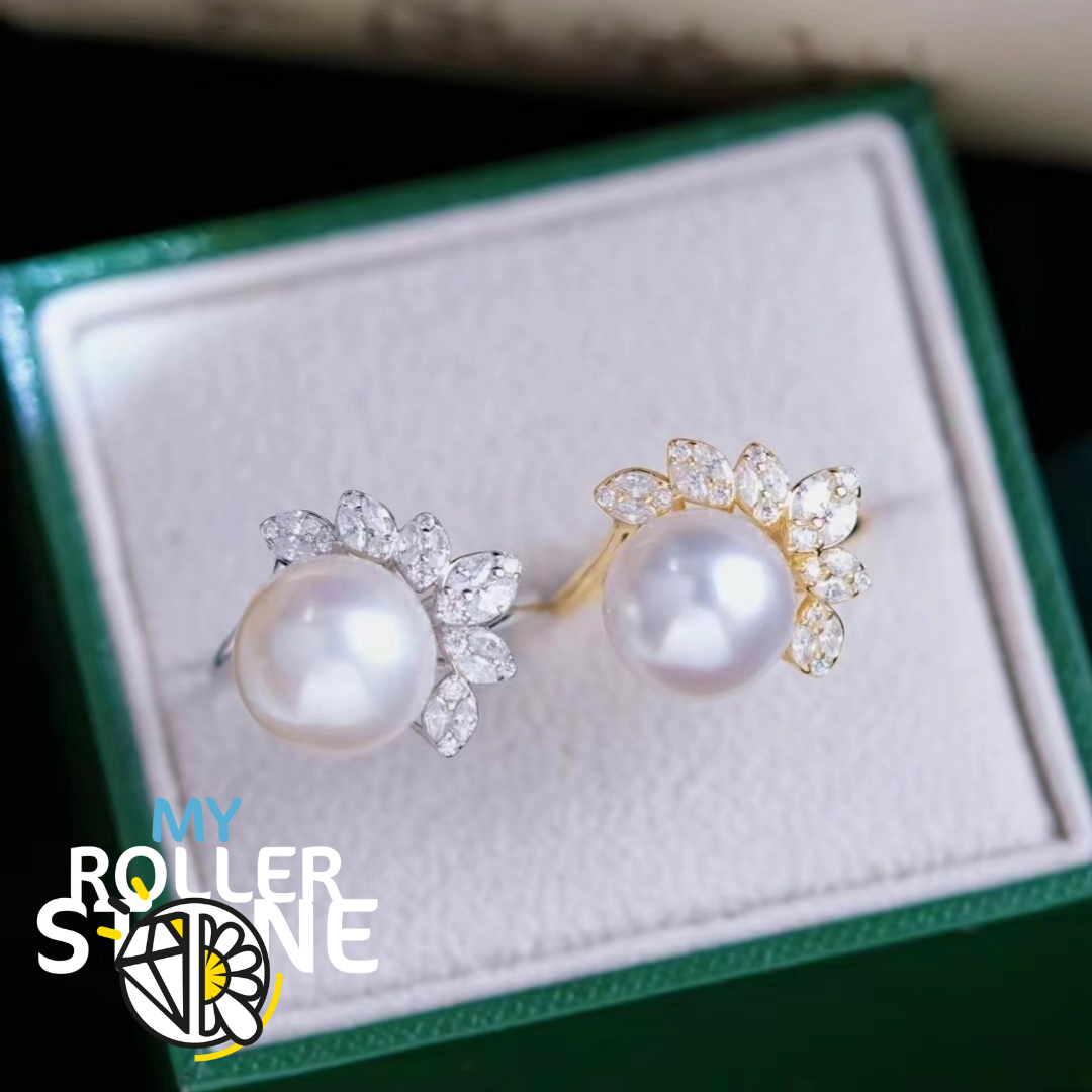 Bague Perle de Culture Argent 925 Floral - Or