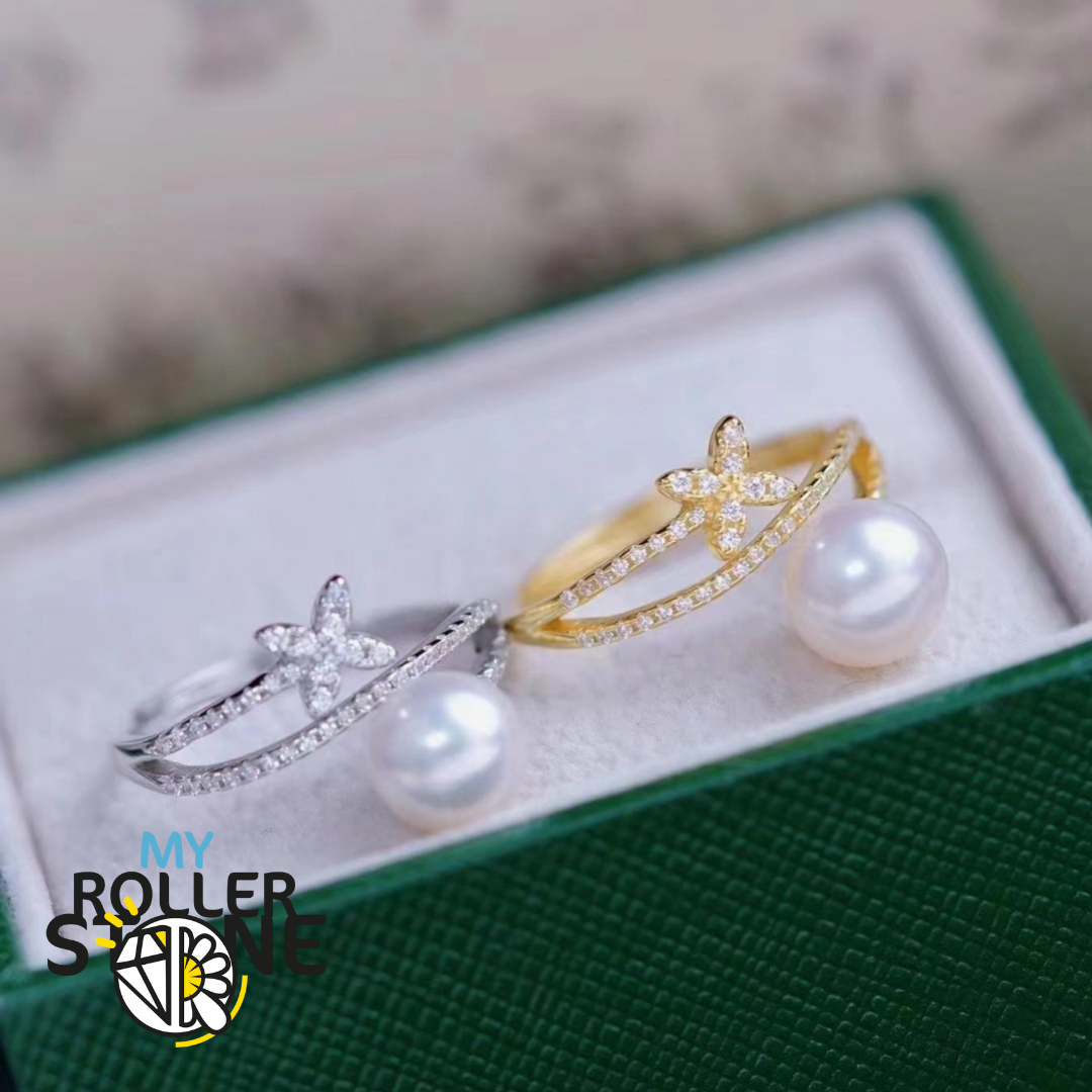 Bague Perle de Culture Argent 925 Papillon