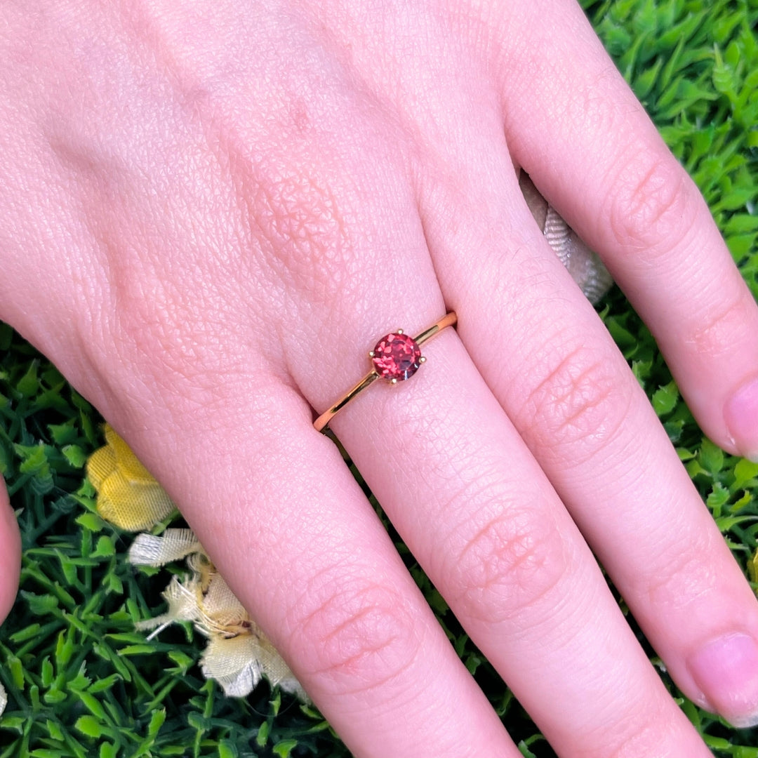 Bague Argent Grenat #5