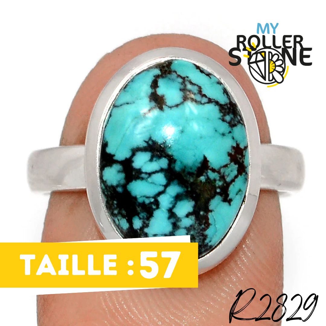 Bague Turquoise Tibétaine R2829 - Bagues