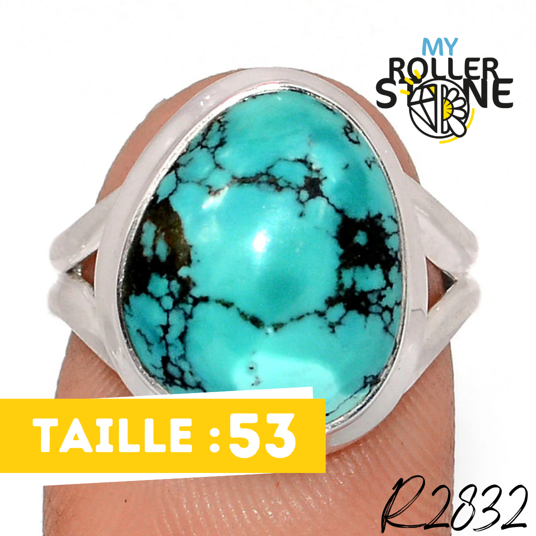 Bague Turquoise Tibétaine R2832 - Bagues