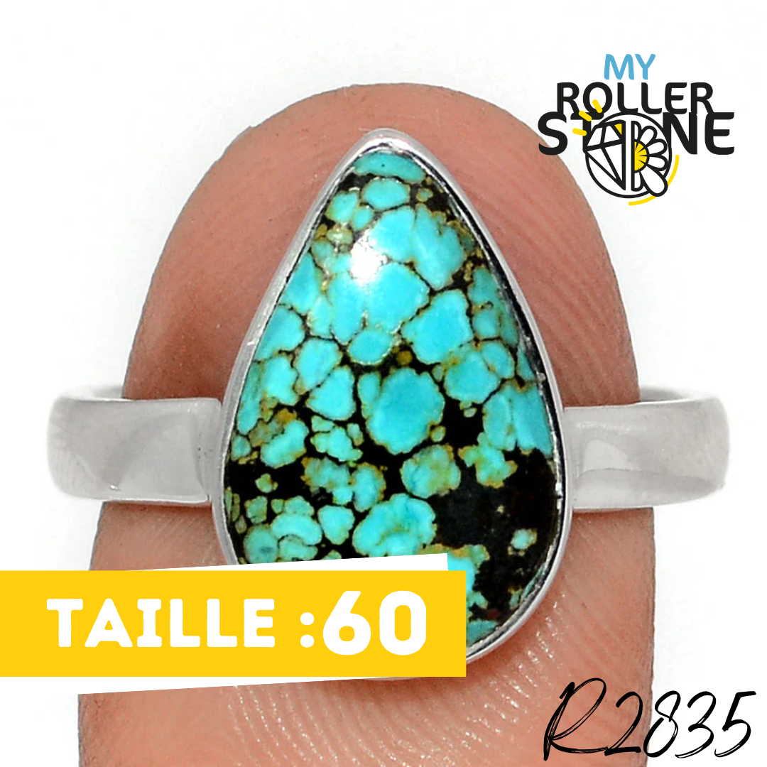 Bague Turquoise Tibétaine R2835 - Bagues