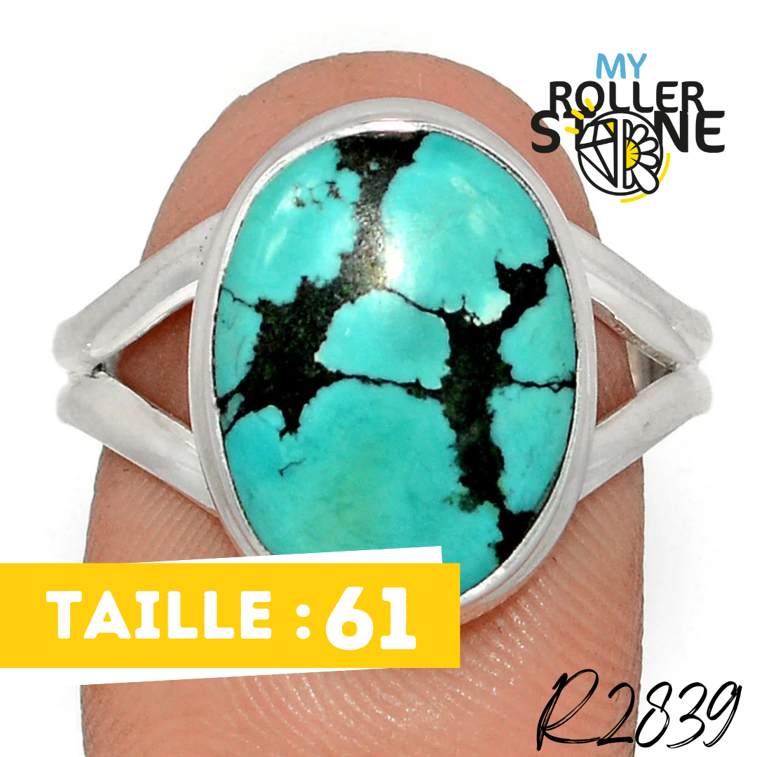 Bague Turquoise Tibétaine R2839 - Bagues