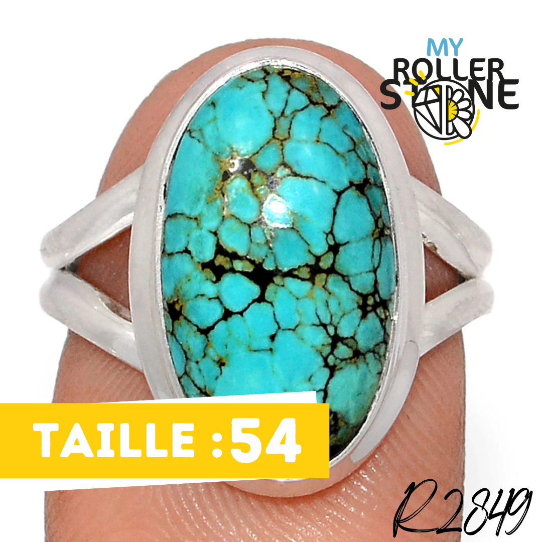 Bague Turquoise Tibétaine R2849 - Bagues