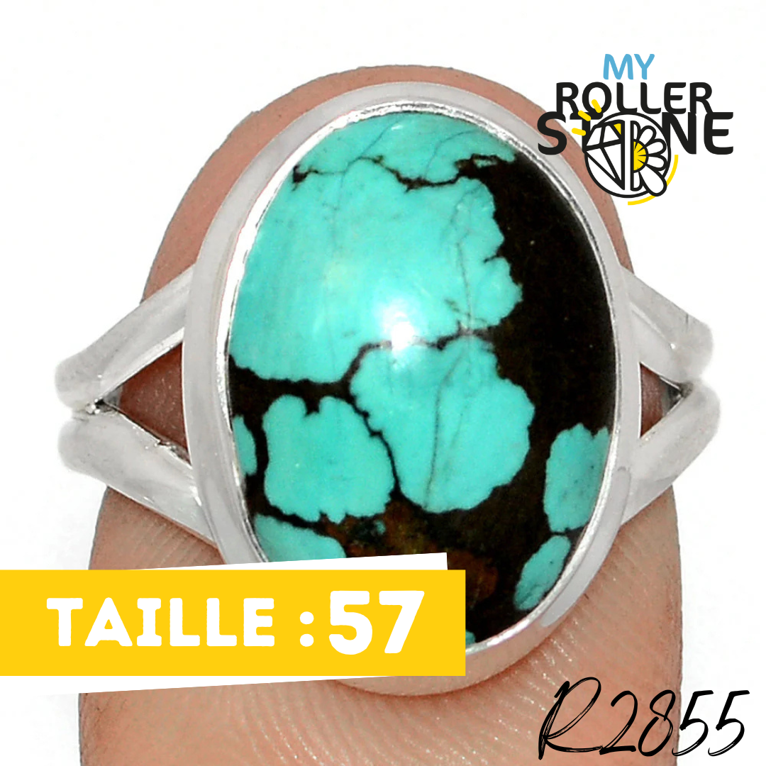 Bague Turquoise Tibétaine R2855 - Bagues