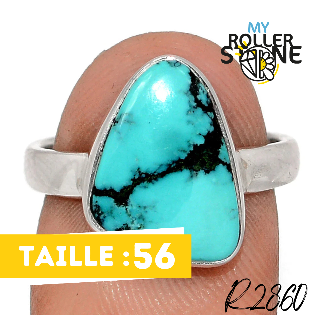 Bague Turquoise Tibétaine R2860 - Bagues