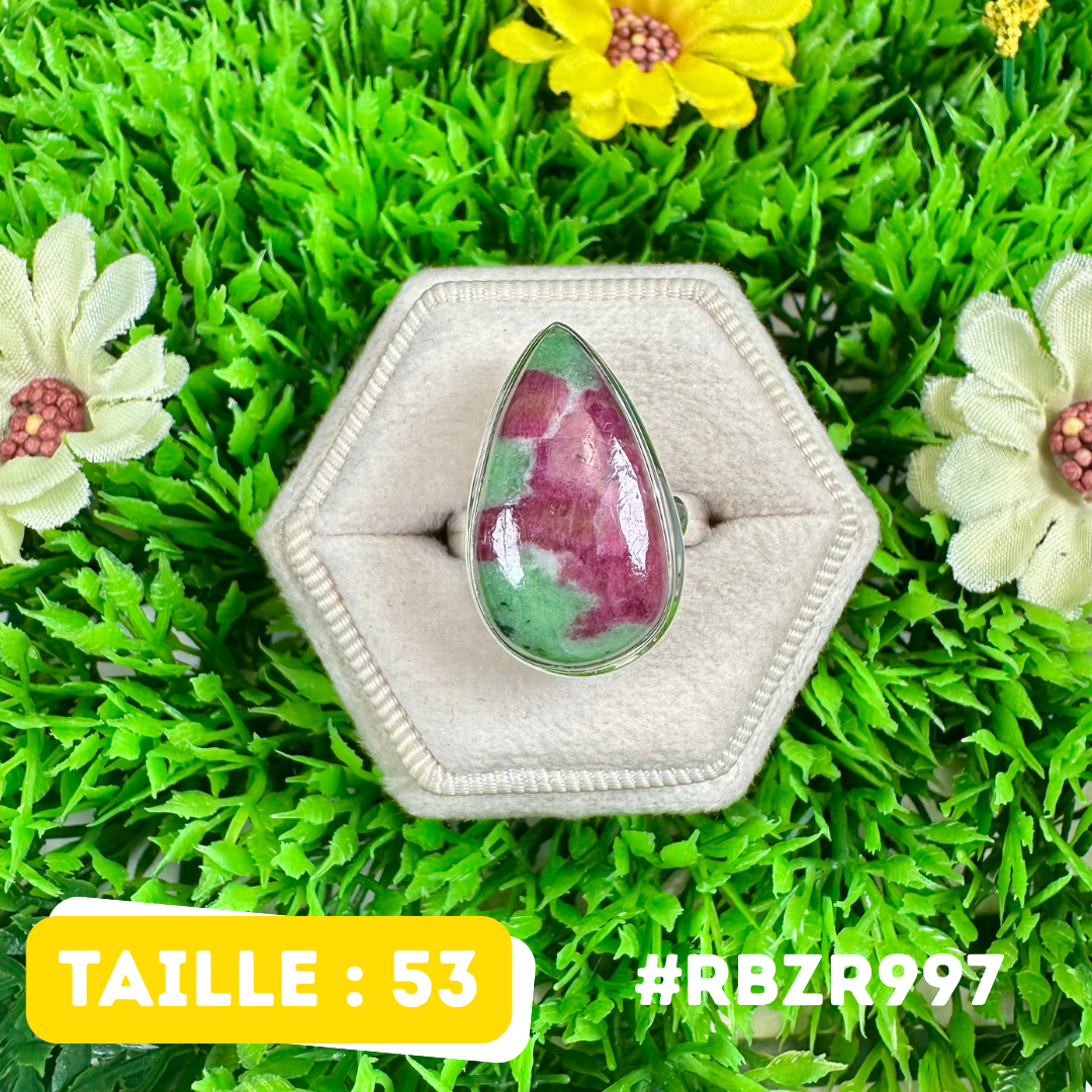 Bague Argent Rubis Zoïsite Argent 925 #RBZR997