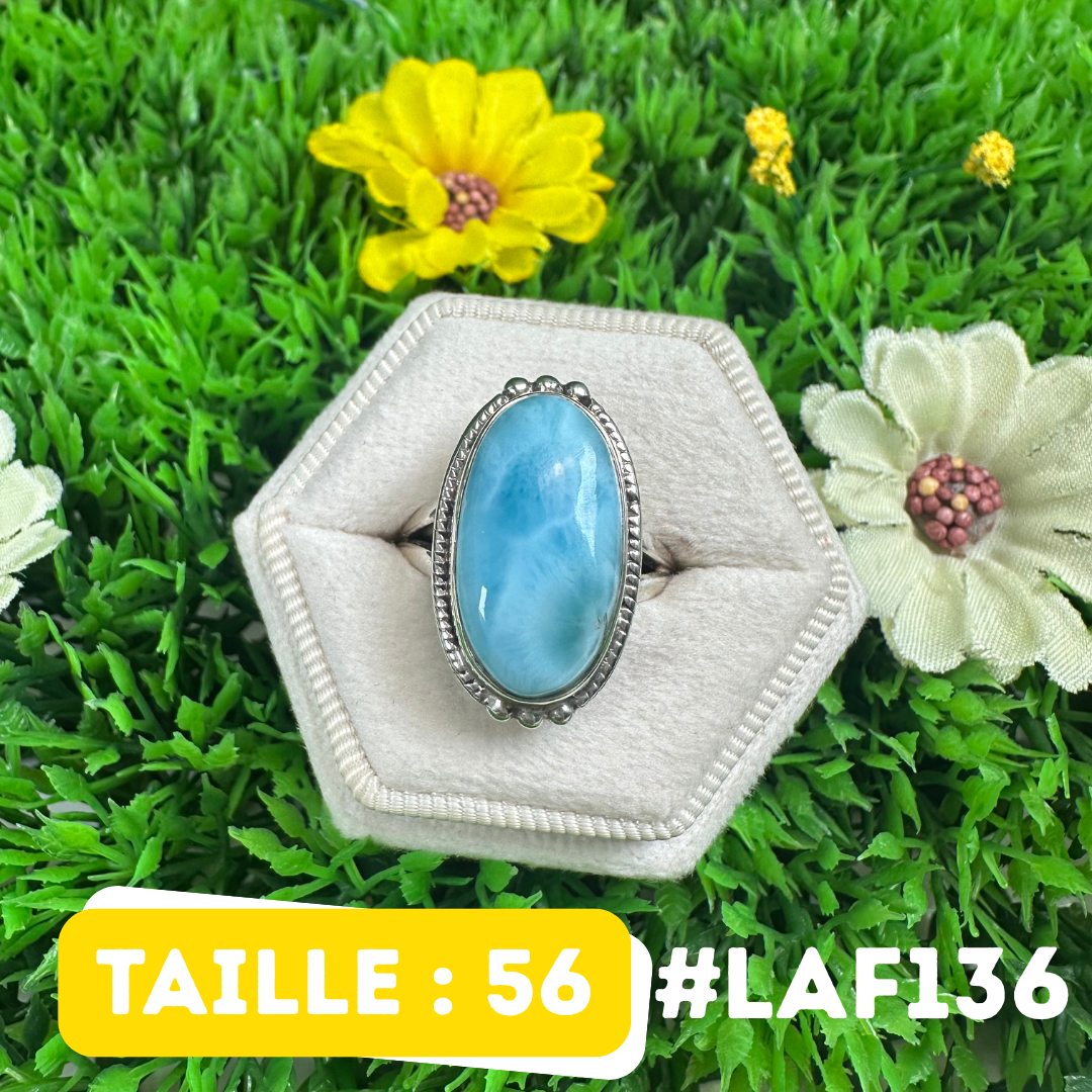 Bague Argent 925 Larimar #LAF136