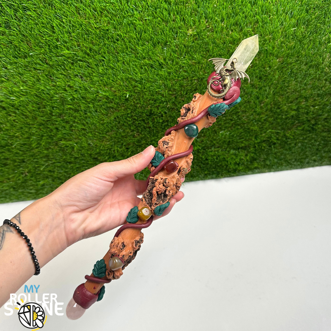 Baguette Magique Quartz Rose et Fluorite