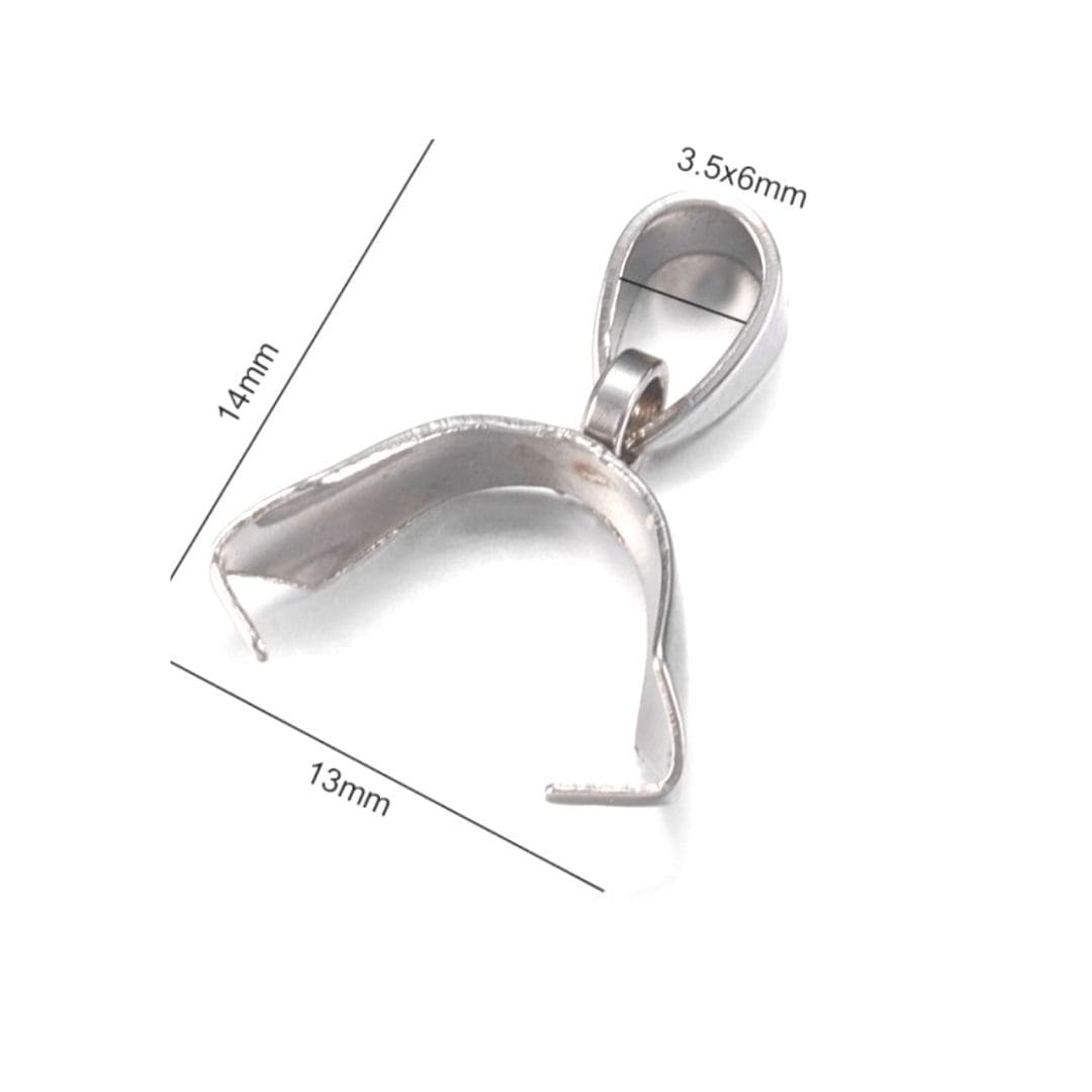 Bélière acier pour pendentif - Accessoires pour bijoux