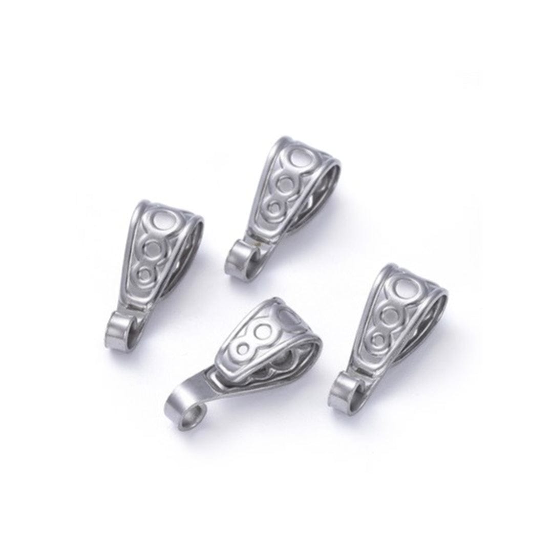 Bélière pendentif argentée