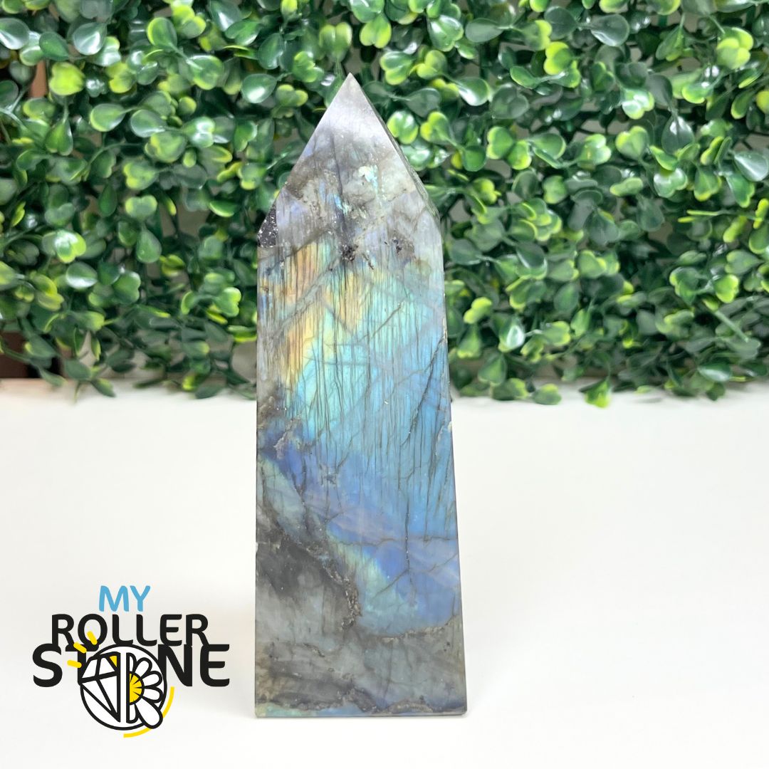 Bloc Pointe Pierre Labradorite #8 - Pierres et fossiles