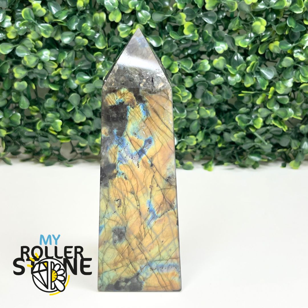 Bloc Pointe Pierre Labradorite #9 - Pierres et fossiles