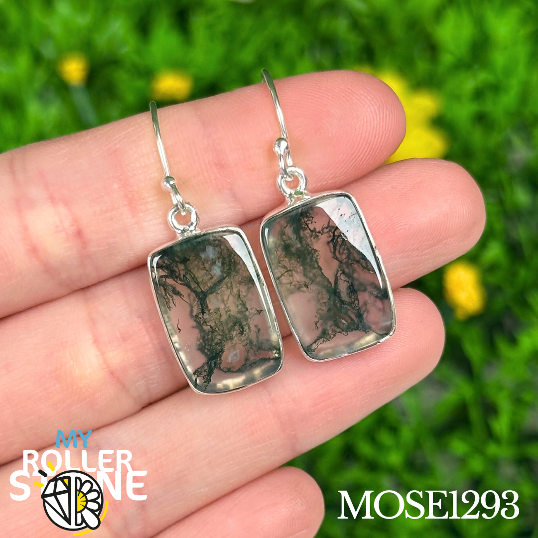 Boucles D'oreilles Agate Mousse