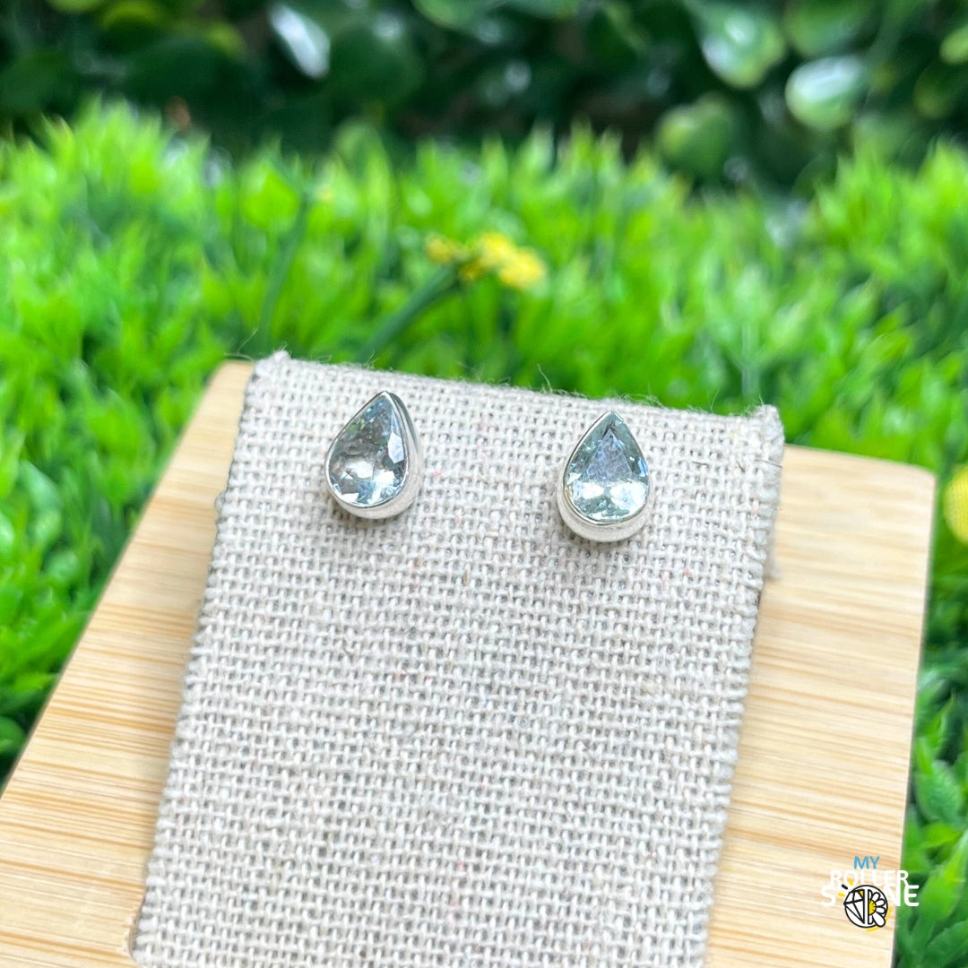 Boucles d&#39;oreilles Aigue-Marine #4