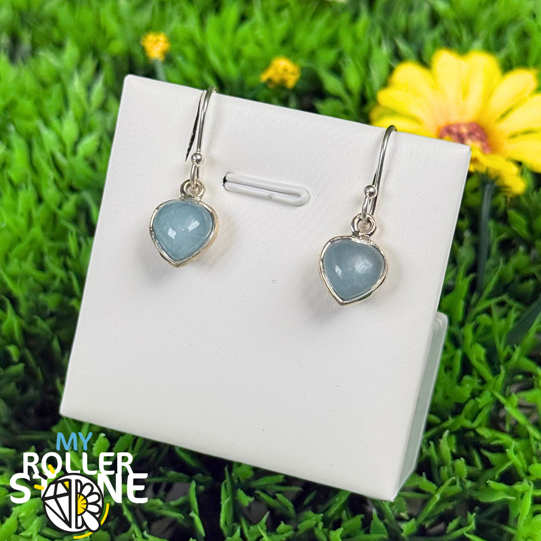 Boucles D'oreilles Pendantes - Pierre Bleu Marine - Argent 925 - Neuves Avec étiquettes