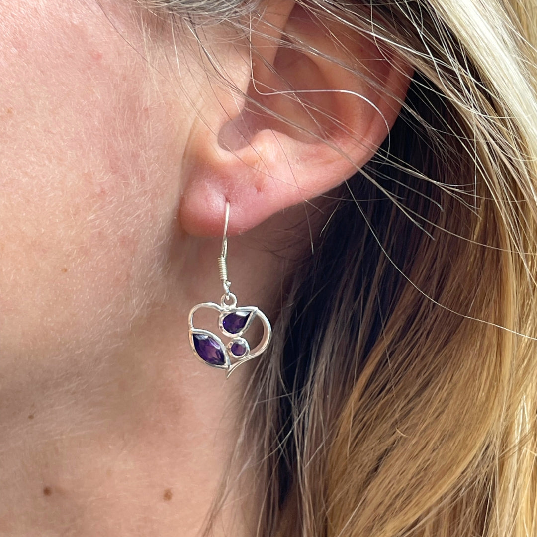 Boucles d'oreilles Argent 925 Améthyste #6