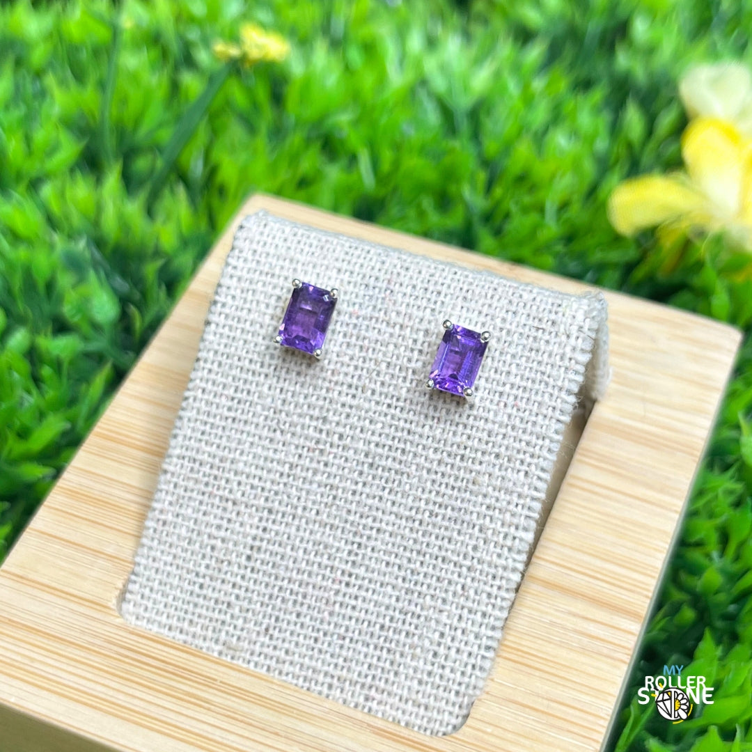 Boucles d’oreilles Argent 925 Améthyste #9 - Boucles d’oreilles